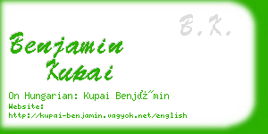 benjamin kupai business card